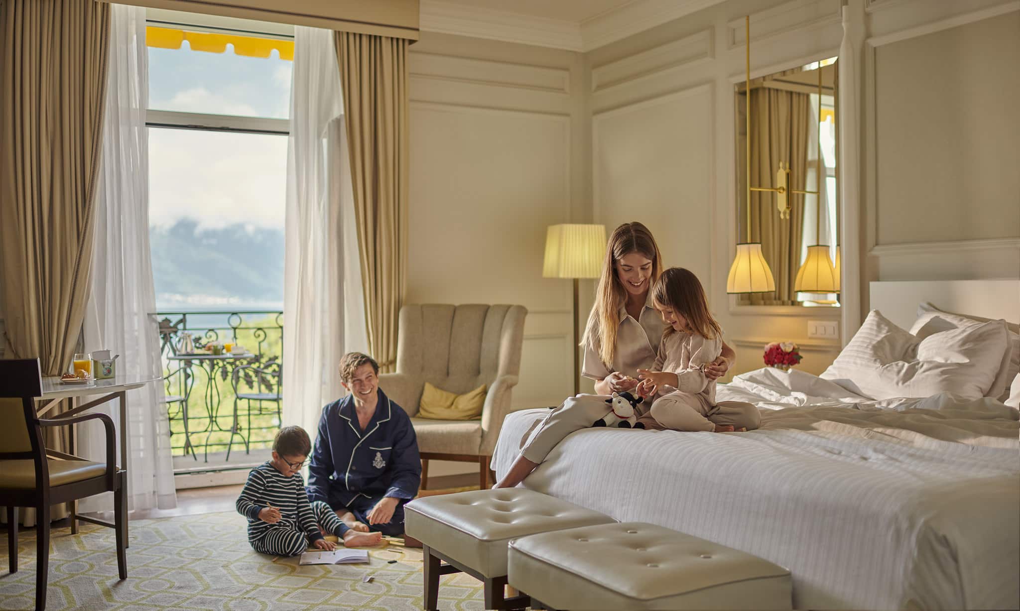 Bien être famille chambre hôtel Palace Suisse